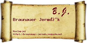 Braunauer Jermák névjegykártya